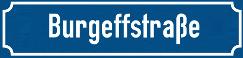 Straßenschild Burgeffstraße