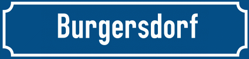 Straßenschild Burgersdorf zum kostenlosen Download