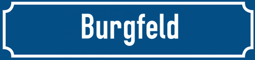 Straßenschild Burgfeld