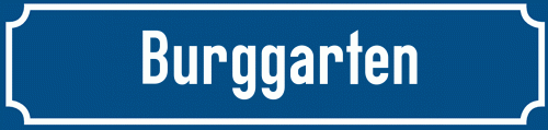 Straßenschild Burggarten