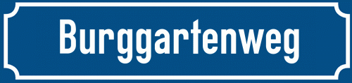Straßenschild Burggartenweg