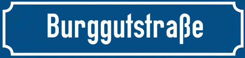Straßenschild Burggutstraße