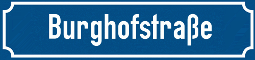 Straßenschild Burghofstraße