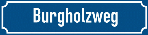 Straßenschild Burgholzweg
