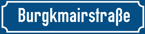 Straßenschild Burgkmairstraße