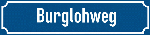 Straßenschild Burglohweg