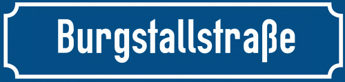 Straßenschild Burgstallstraße zum kostenlosen Download