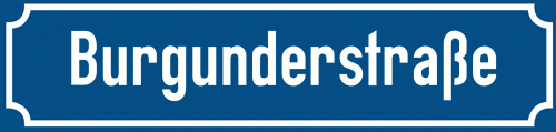 Straßenschild Burgunderstraße zum kostenlosen Download