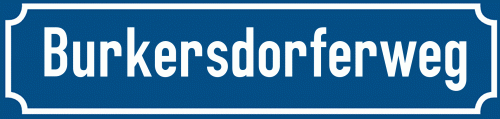 Straßenschild Burkersdorferweg