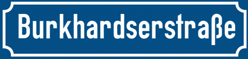 Straßenschild Burkhardserstraße