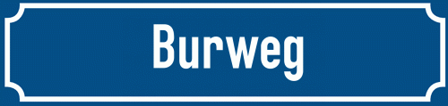 Straßenschild Burweg