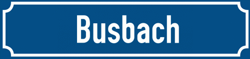 Straßenschild Busbach
