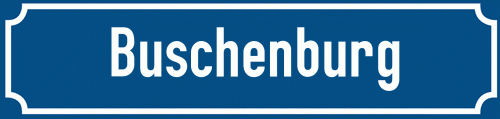 Straßenschild Buschenburg