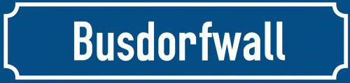 Straßenschild Busdorfwall zum kostenlosen Download