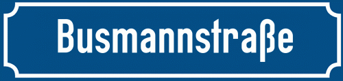 Straßenschild Busmannstraße