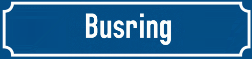 Straßenschild Busring