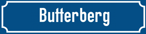 Straßenschild Butterberg