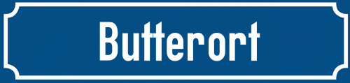 Straßenschild Butterort