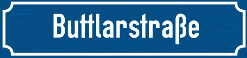 Straßenschild Buttlarstraße