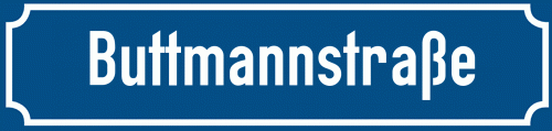Straßenschild Buttmannstraße zum kostenlosen Download