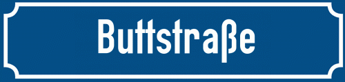 Straßenschild Buttstraße