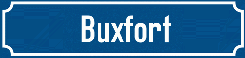 Straßenschild Buxfort