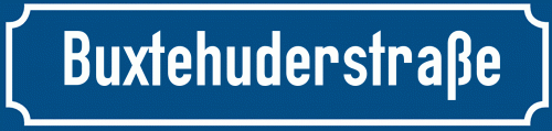 Straßenschild Buxtehuderstraße zum kostenlosen Download