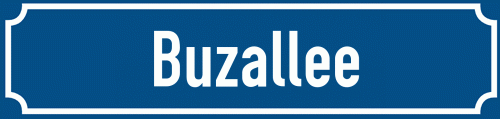 Straßenschild Buzallee