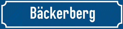 Straßenschild Bäckerberg
