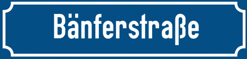 Straßenschild Bänferstraße