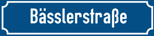 Straßenschild Bässlerstraße