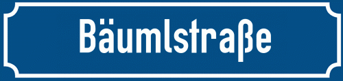Straßenschild Bäumlstraße