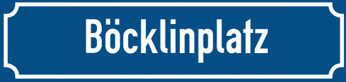 Straßenschild Böcklinplatz