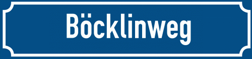 Straßenschild Böcklinweg