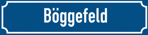 Straßenschild Böggefeld