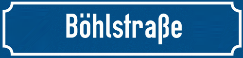 Straßenschild Böhlstraße