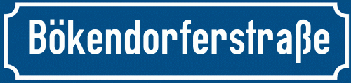Straßenschild Bökendorferstraße zum kostenlosen Download