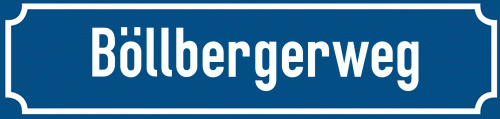 Straßenschild Böllbergerweg