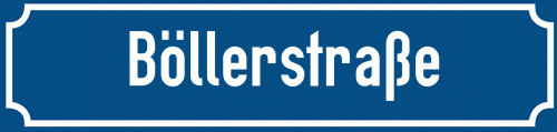 Straßenschild Böllerstraße