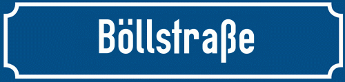 Straßenschild Böllstraße