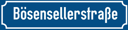 Straßenschild Bösensellerstraße zum kostenlosen Download