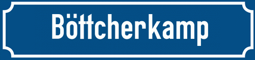 Straßenschild Böttcherkamp