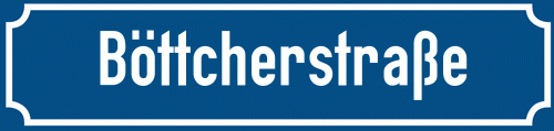 Straßenschild Böttcherstraße zum kostenlosen Download