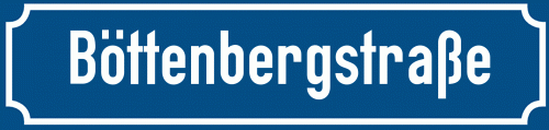 Straßenschild Böttenbergstraße zum kostenlosen Download