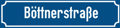 Straßenschild Böttnerstraße zum kostenlosen Download