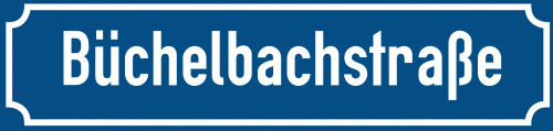 Straßenschild Büchelbachstraße zum kostenlosen Download