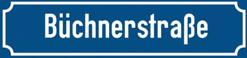 Straßenschild Büchnerstraße zum kostenlosen Download
