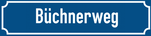 Straßenschild Büchnerweg