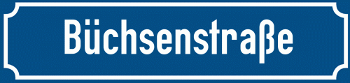 Straßenschild Büchsenstraße zum kostenlosen Download