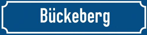 Straßenschild Bückeberg